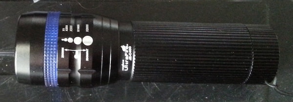 UltraFire rainforest flashlight good for damp conditions in Thailand.