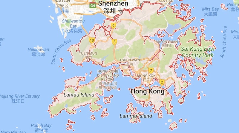 Hong Kong border limits where snakes can be found in the country.