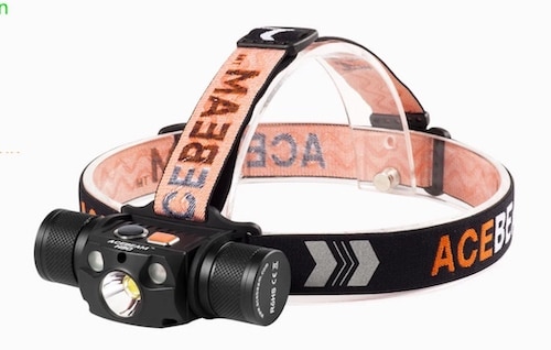 ACEBEAM's H30 headlamp for herping in Thailand and Southeast Asia jungle.